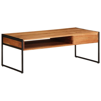 Tavolino da Salotto 110x55x40 cm in Legno Massello di Acacia | homemem39