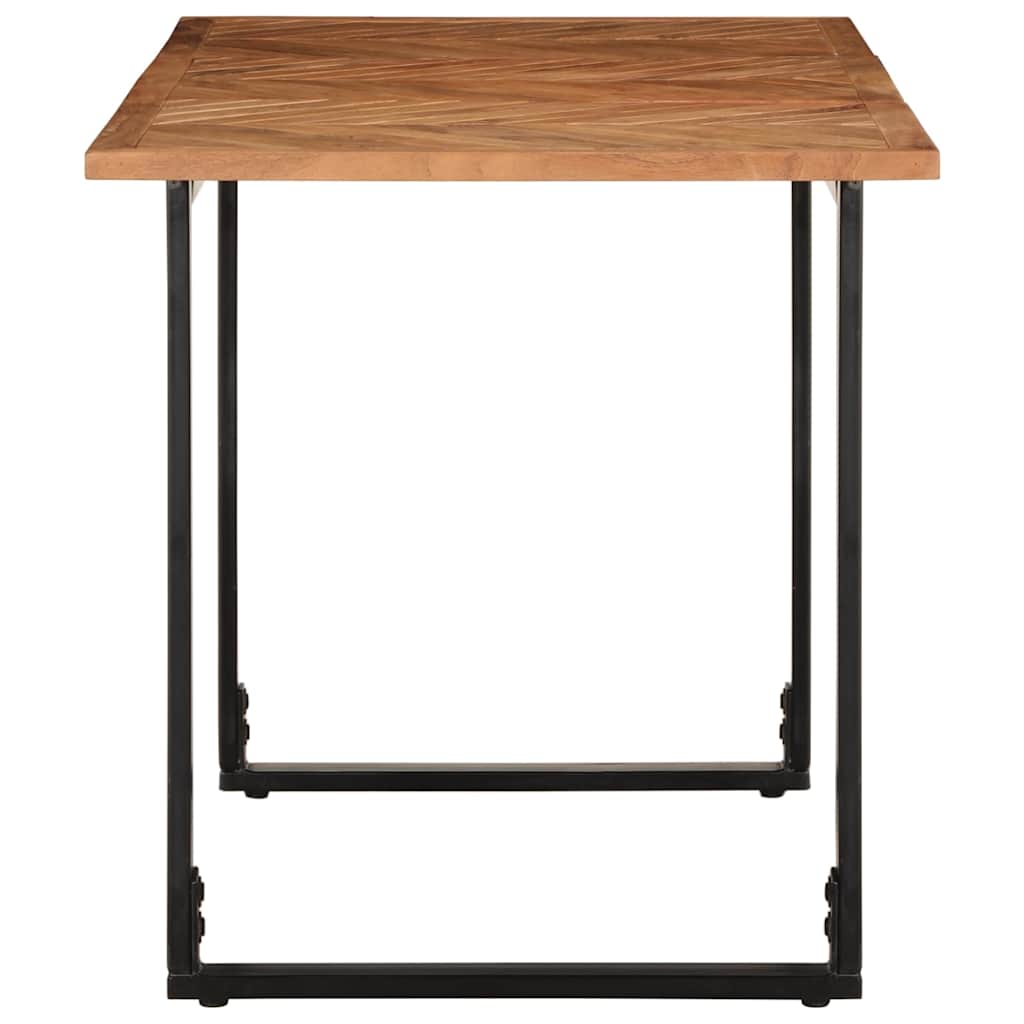 Tavolo da Pranzo 140x70x75 cm in Legno Massello di Acacia