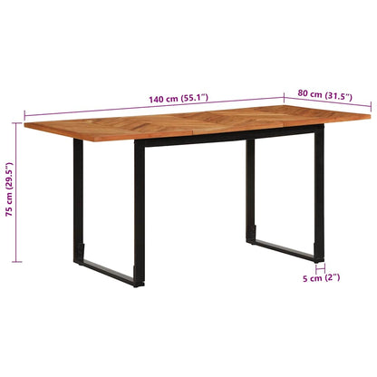 Tavolo da Pranzo 160x80x75 cm in Legno Massello di Acacia | homemem39