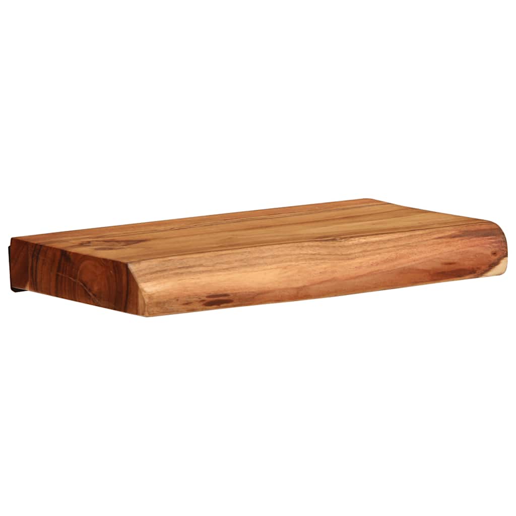 Mensole da Parete 2 pz 30x20x3,5 cm in Legno Massello di Acacia | homemem39
