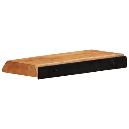 Mensole da Parete 2 pz 30x20x3,5 cm in Legno Massello di Acacia | homemem39