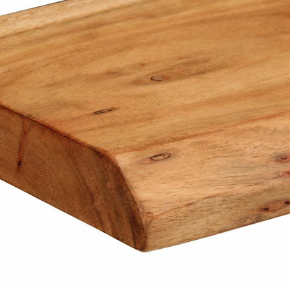 Mensole da Parete 2 pz 30x20x3,5 cm in Legno Massello di Acacia