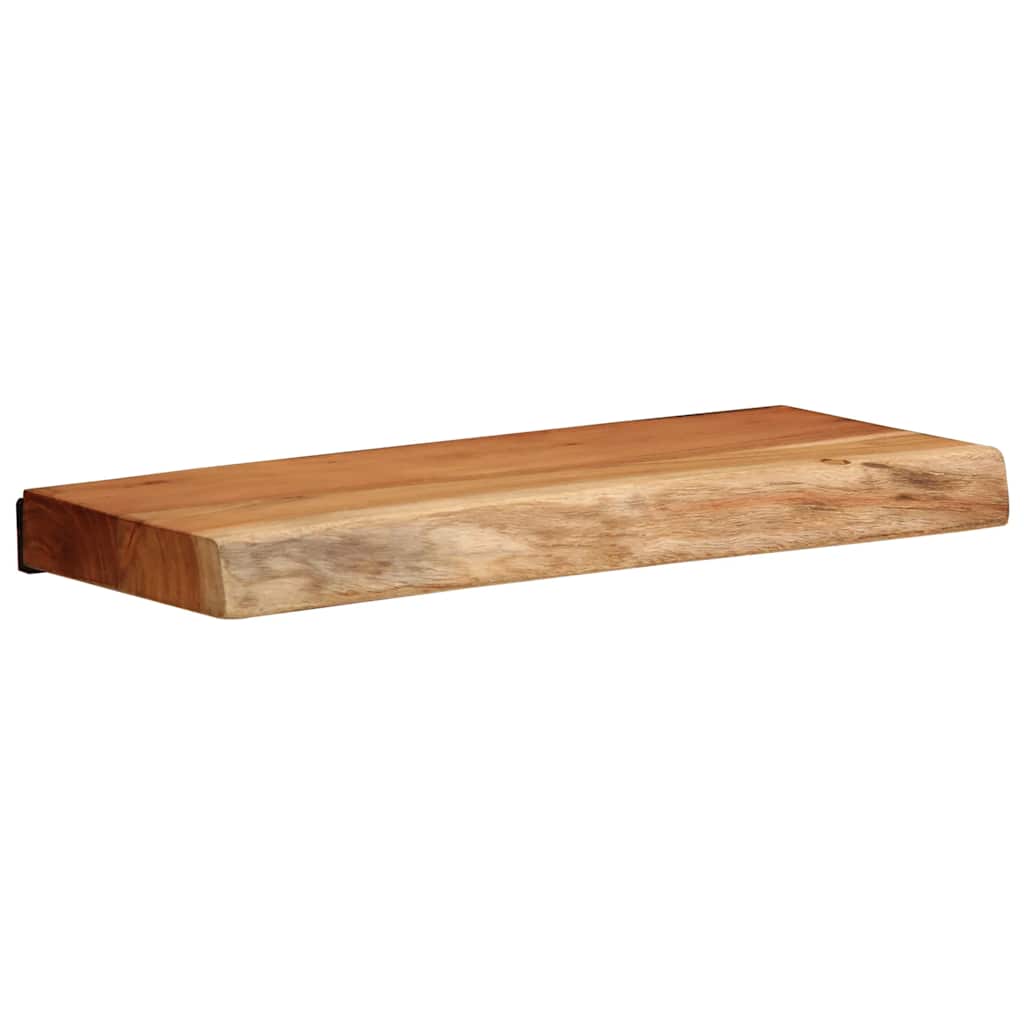 Mensole da Parete 2 pz 40x20x3,5 cm in Legno Massello di Acacia