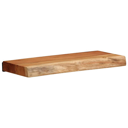 Mensole da Parete 2 pz 40x20x3,5 cm in Legno Massello di Acacia