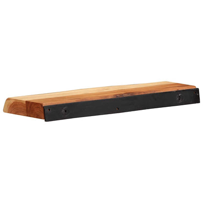 Mensole da Parete 2 pz 40x20x3,5 cm in Legno Massello di Acacia