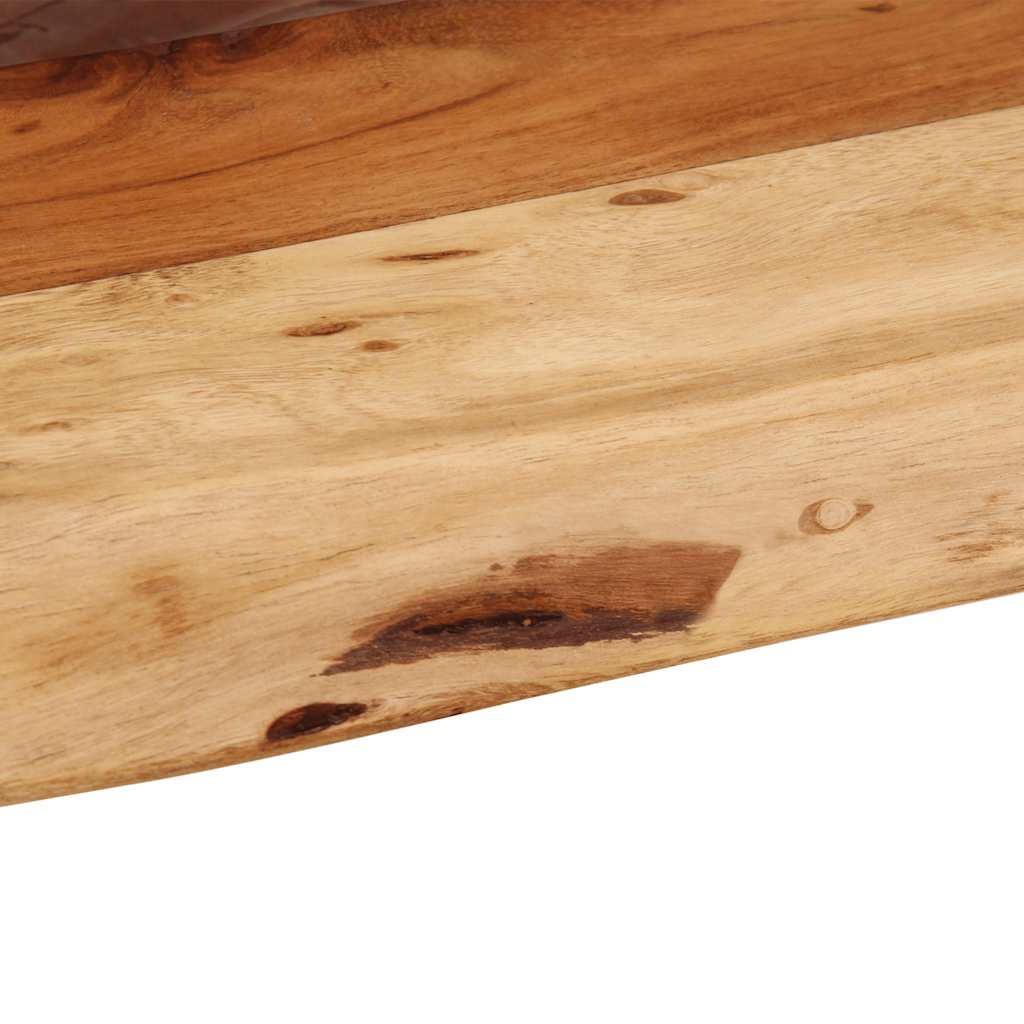 Mensole da Parete 2 pz 40x20x3,5 cm in Legno Massello di Acacia