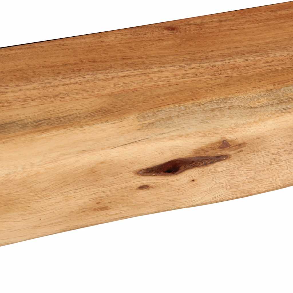 Mensole da Parete 2 pz 80x20x3,5 cm in Legno Massello di Acacia