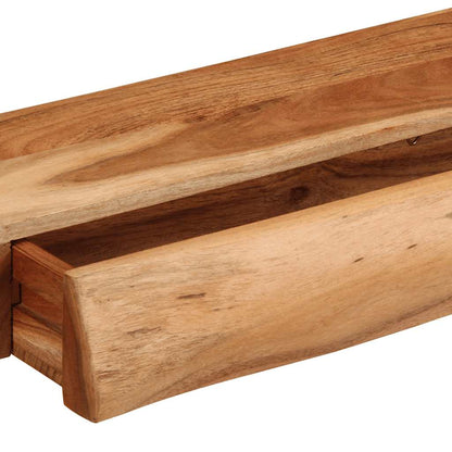 Mensole da Parete 2 pz 60x17x8 cm in Legno Massello di Acacia