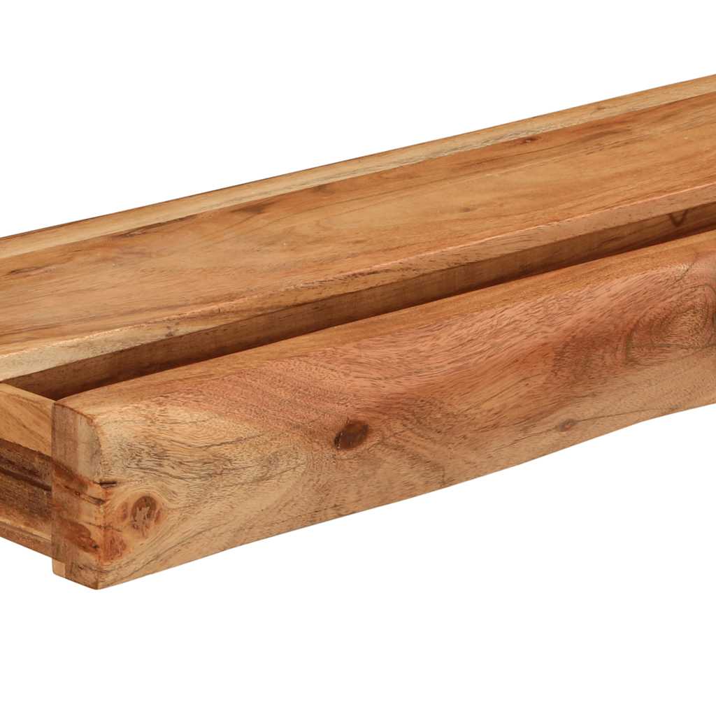 Mensole da Parete 2 pz 100x17x8 cm in Legno Massello di Acacia