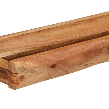 Mensole da Parete 2 pz 100x17x8 cm in Legno Massello di Acacia
