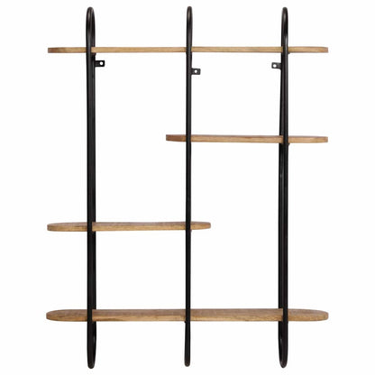 Mensola da Parete 90x20x116,5 cm Legno Massello di Mango Grezzo | homemem39