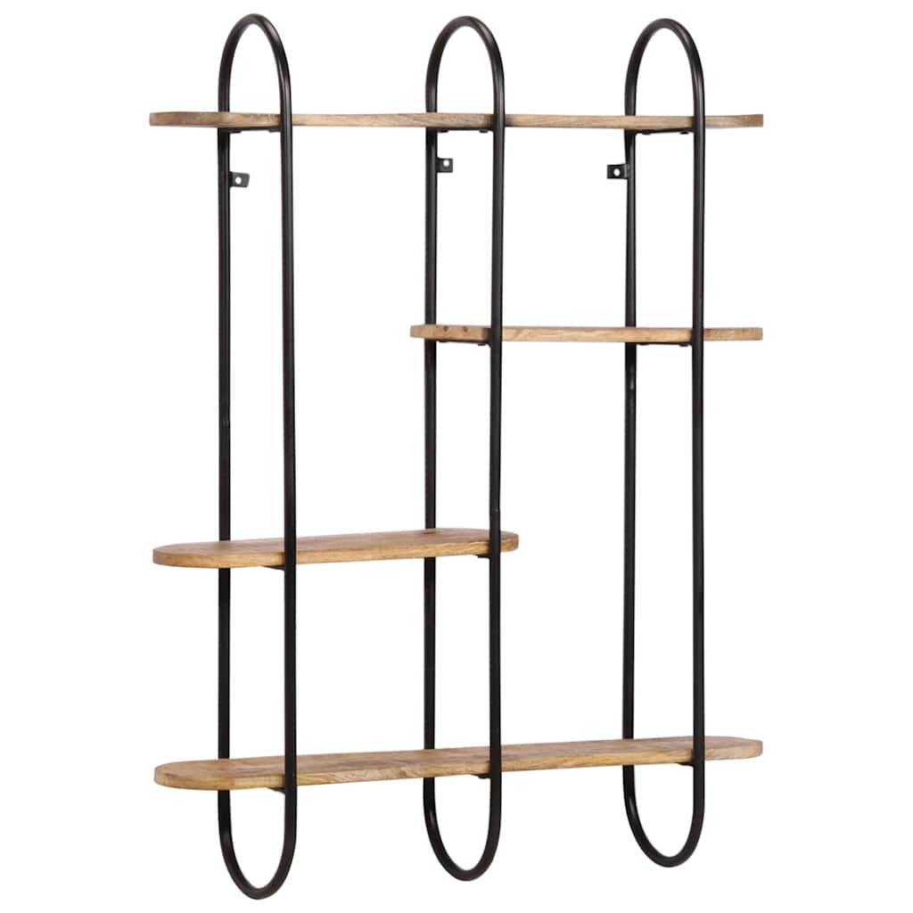 Mensola da Parete 90x20x116,5 cm Legno Massello di Mango Grezzo | homemem39