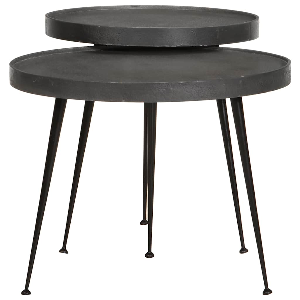 Tavolini da Salotto 2 pz Neri in Legno Multistrato