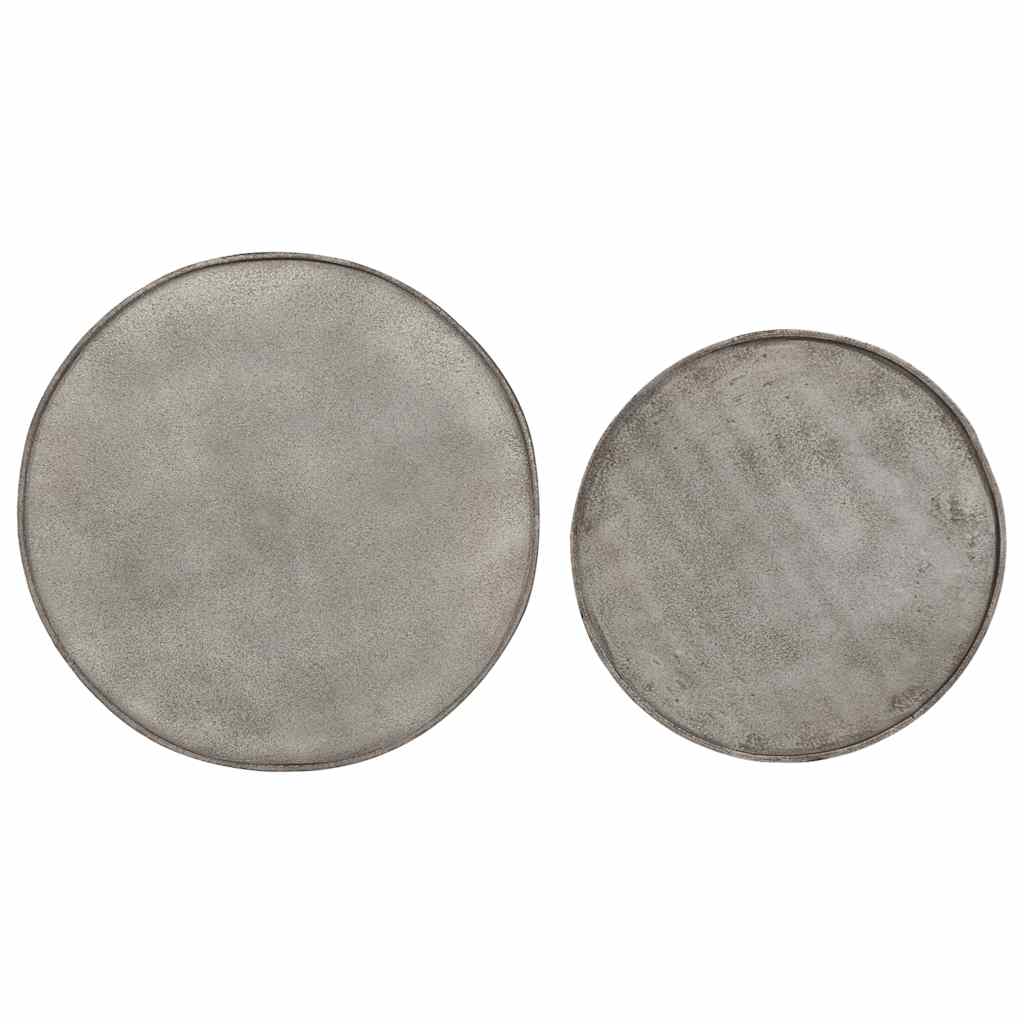 Tavolini da Salotto 2 pz Argento in Legno Multistrato | homemem39