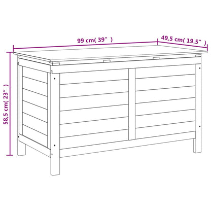 Contenitore da Giardino 99x49,5x58,5 cm Legno Massello di Abete - homemem39