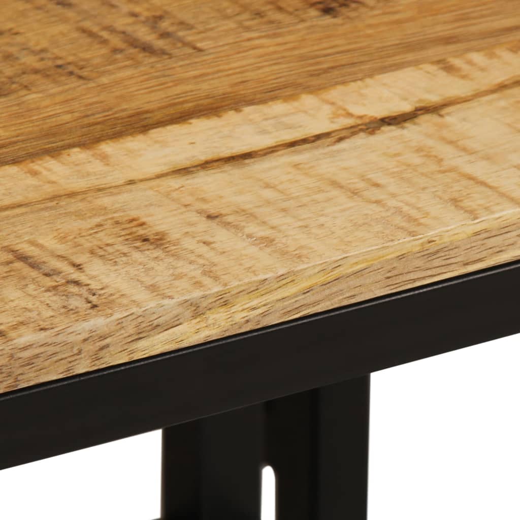 Tavolini a Incastro 3 pz in Legno Massello Grezzo di Mango - homemem39