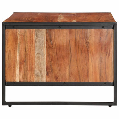 Tavolino da Salotto 90x55x40 cm in Legno Massello di Acacia