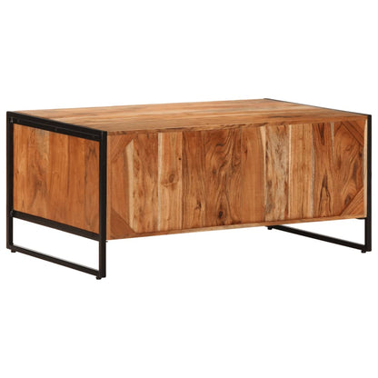 Tavolino da Salotto 90x55x40 cm in Legno Massello di Acacia