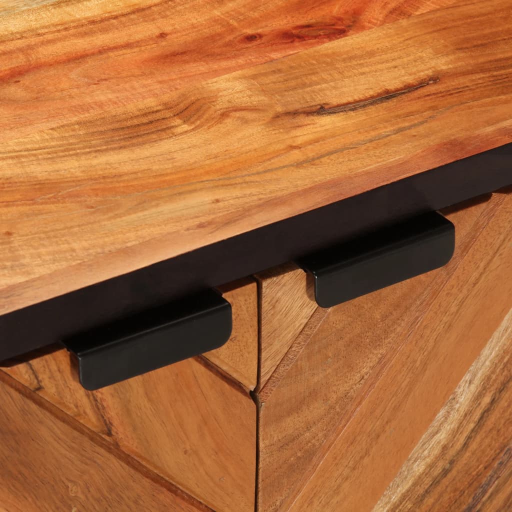 Tavolino da Salotto 90x55x40 cm in Legno Massello di Acacia