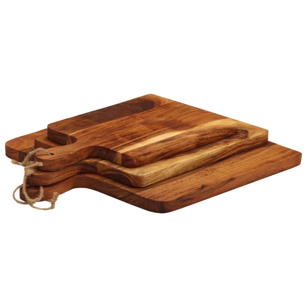 Tagliere 3pz in Legno Massello di Acacia - homemem39