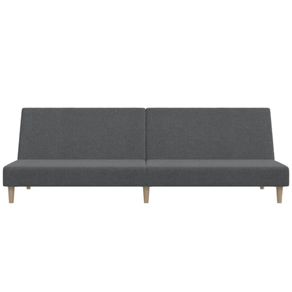 Divano Letto a 2 Posti Grigio Chiaro in Tessuto - homemem39