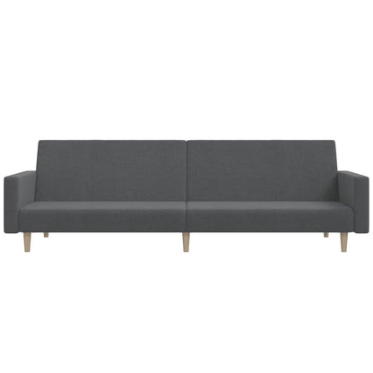 Divano Letto a 2 Posti Grigio Chiaro in Tessuto - homemem39