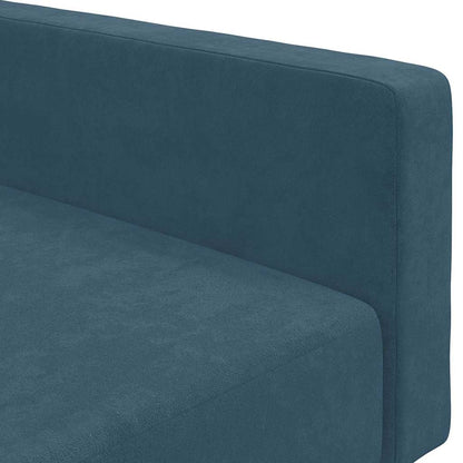 Divano Letto a 2 Posti Blu in Velluto | homemem39