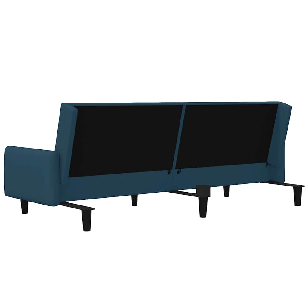 Divano Letto a 2 Posti Blu in Velluto | homemem39