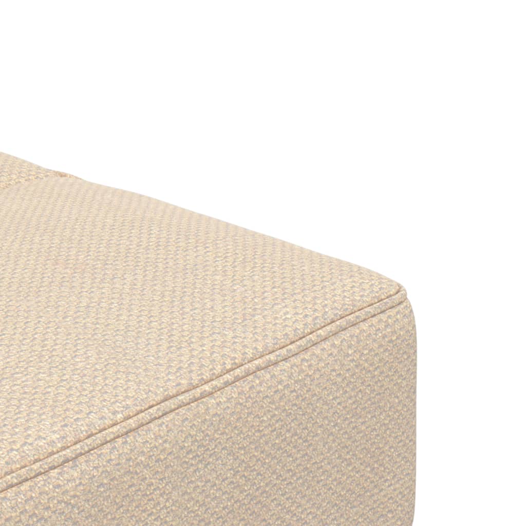 Divano Letto a 2 Posti con 2 Cuscini Crema in Tessuto - homemem39