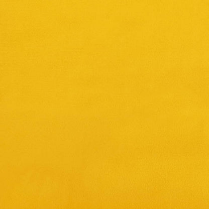 Divano Letto a 2 Posti con 2 Cuscini Giallo in Velluto - homemem39