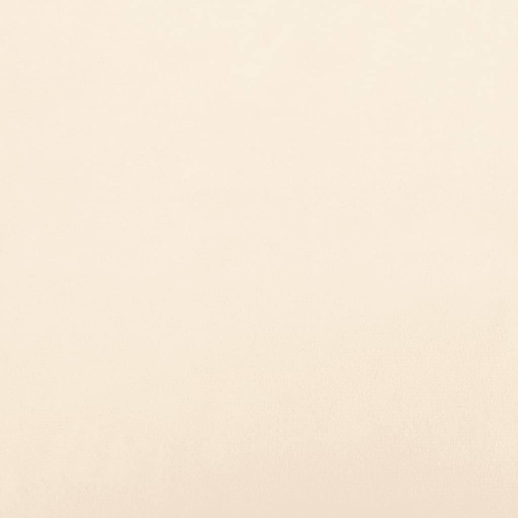 Divano Letto a 2 Posti con 2 Cuscini Crema in Velluto