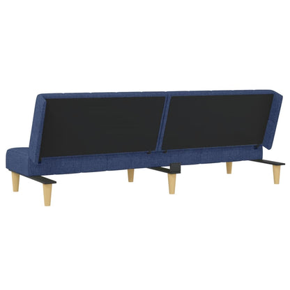 Divano Letto a 2 Posti Blu in Tessuto | homemem39