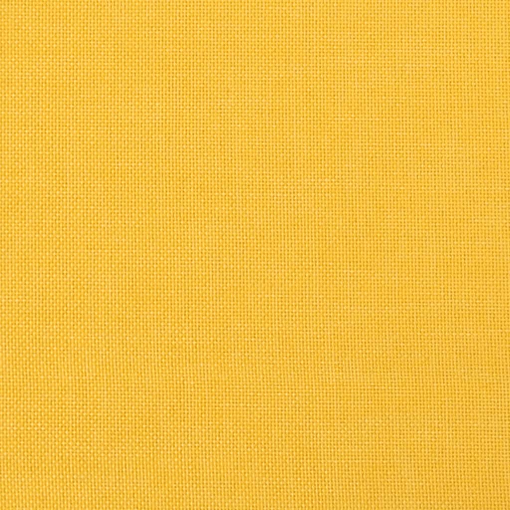 Divano Letto a 2 Posti con 2 Cuscini Giallo in Tessuto - homemem39