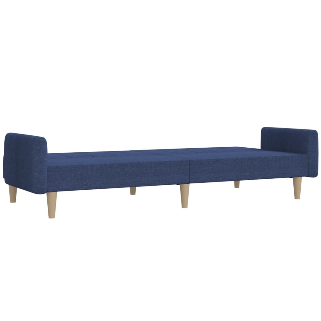 Divano Letto a 2 Posti Blu in Tessuto | homemem39