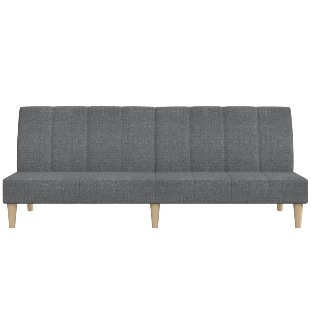 Divano Letto a 2 Posti Grigio Chiaro in Tessuto - homemem39