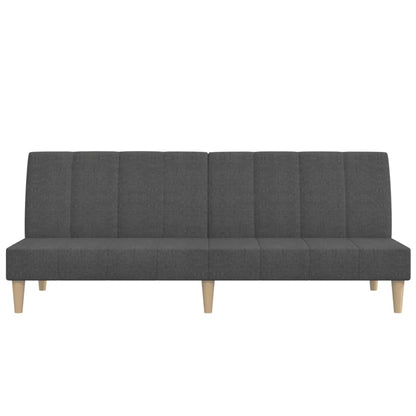 Divano Letto a 2 Posti Grigio Scuro in Tessuto - homemem39