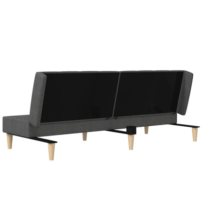 Divano Letto a 2 Posti Grigio Scuro in Tessuto - homemem39