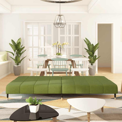 Divano Letto a 2 Posti Verde Chiaro in Velluto - homemem39