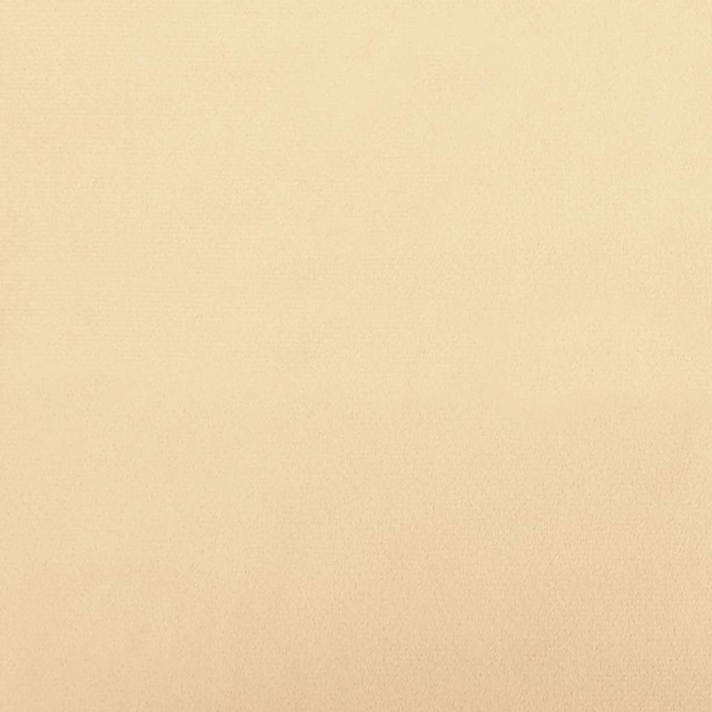 Divano Letto a 2 Posti Crema in Velluto - homemem39