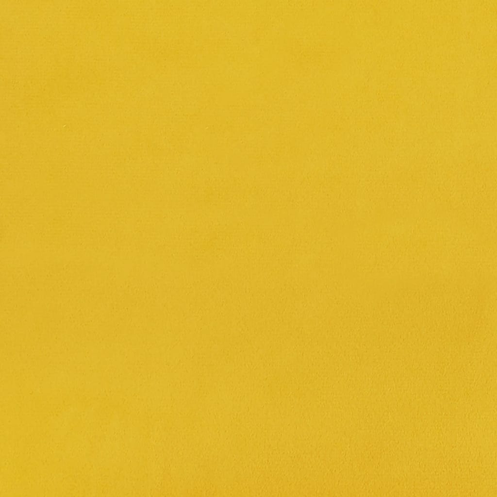 Divano Letto a 2 Posti Giallo in Velluto - homemem39