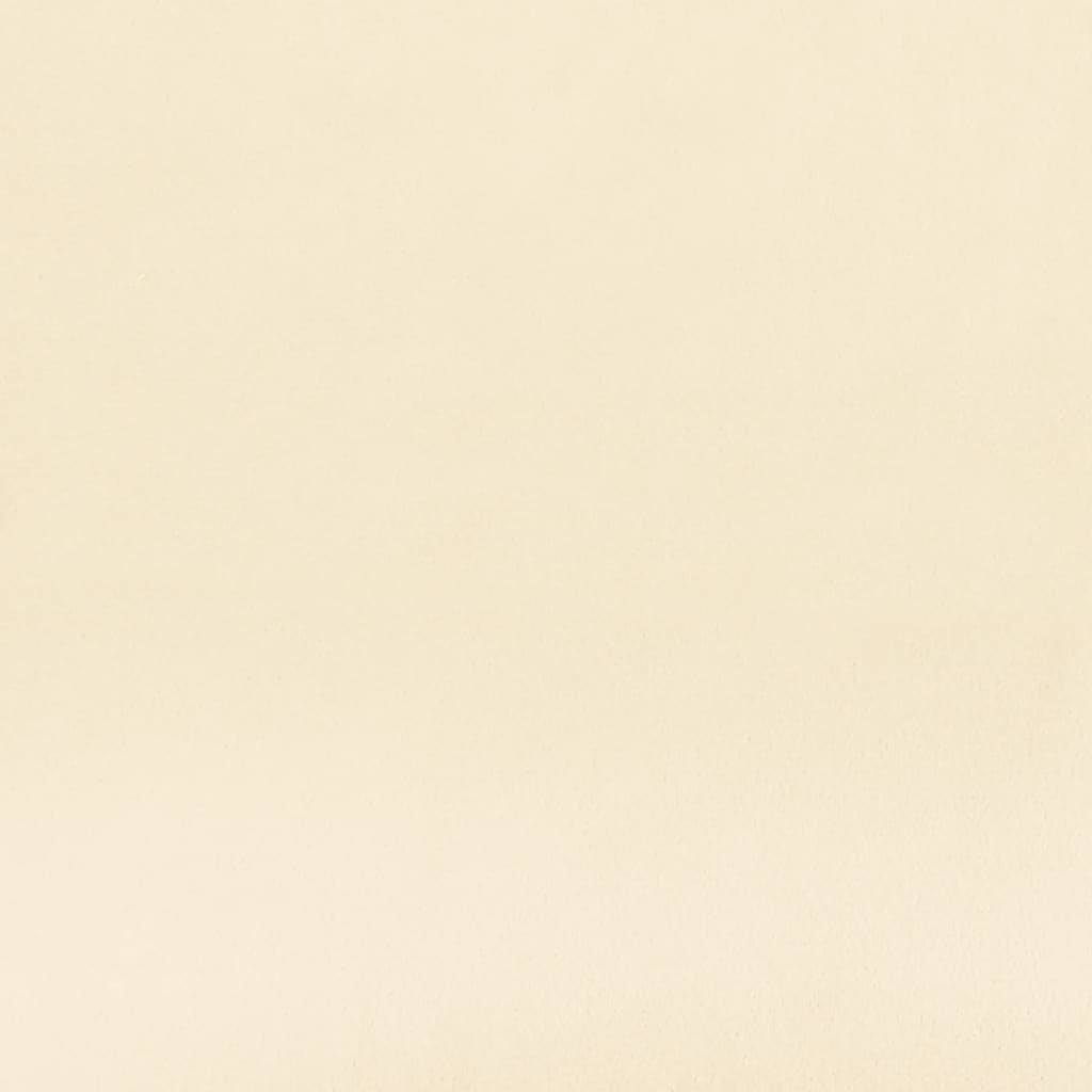 Divano Letto a 2 Posti Crema in Velluto - homemem39