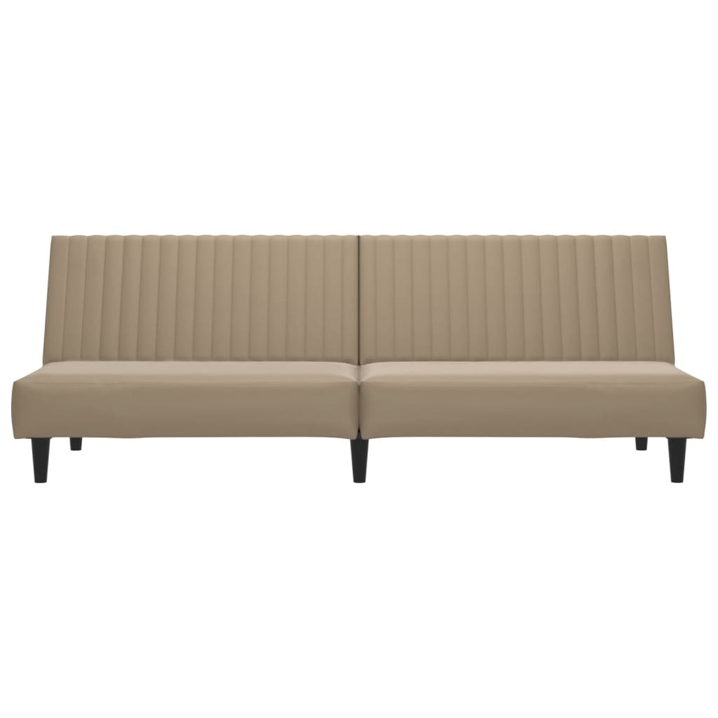 Divano Letto a 2 Posti Cappuccino in Similpelle | homemem39