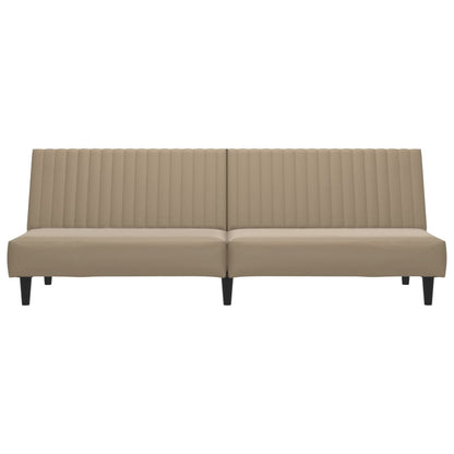 Divano Letto a 2 Posti Cappuccino in Similpelle | homemem39