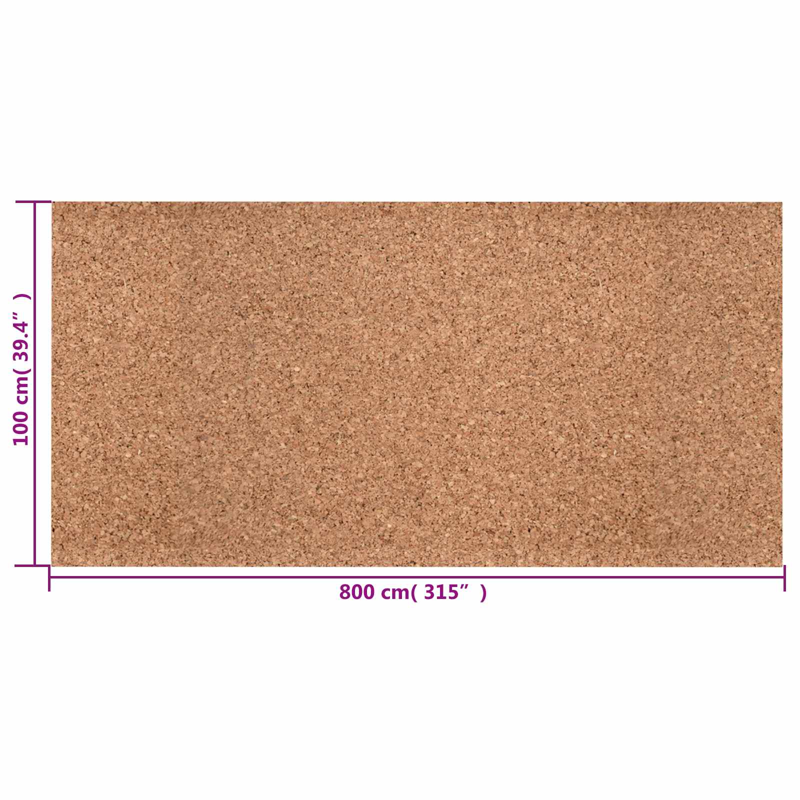 Rotolo di sughero Marrone 100 x 800 x 0,5 cm Sughero | homemem39