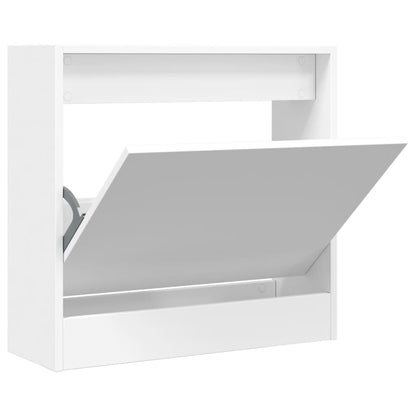 Scarpiera Bianca 60x21x57 cm in Legno Multistrato - homemem39