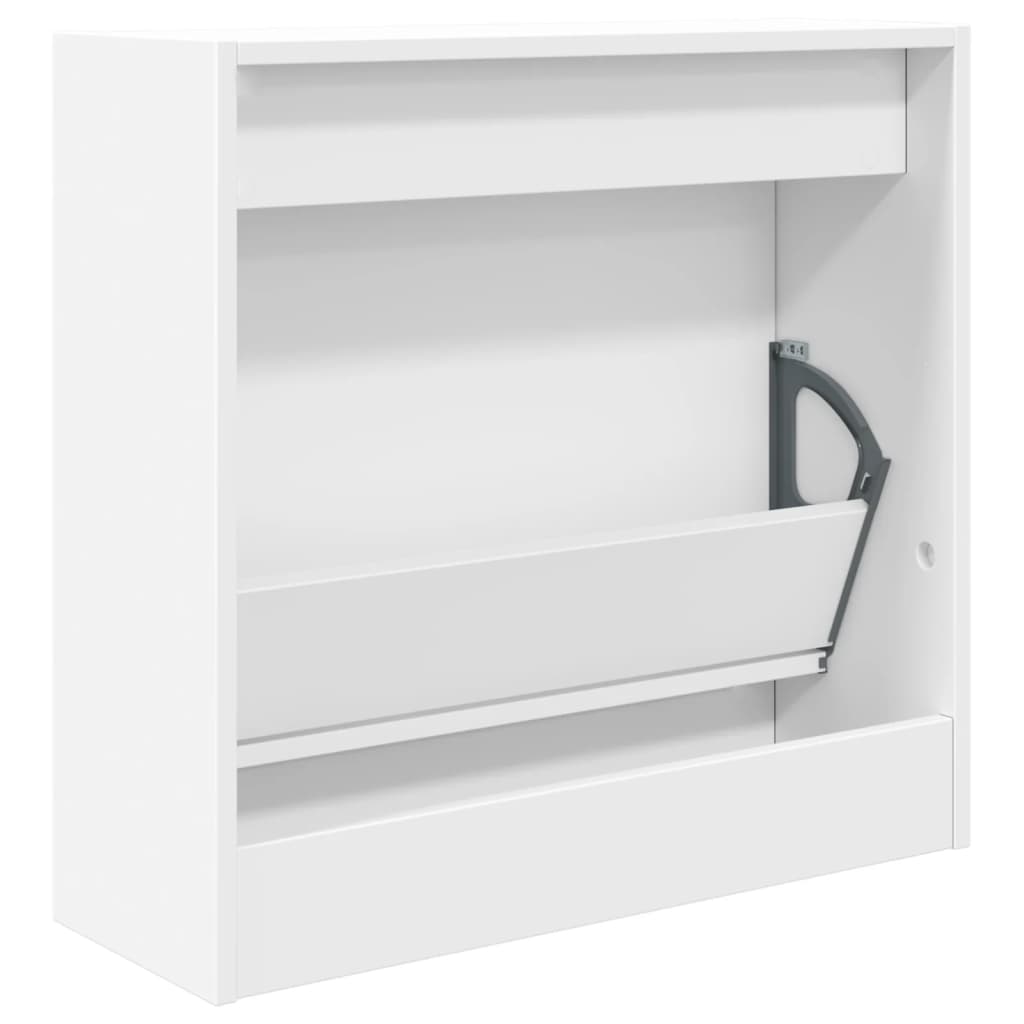 Scarpiera Bianca 60x21x57 cm in Legno Multistrato - homemem39