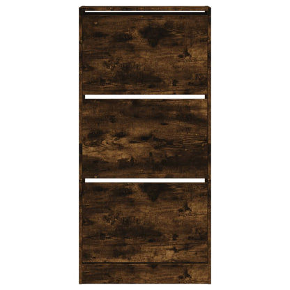 Scarpiera Rovere Fumo 60x21x125,5 cm in Legno Multistrato