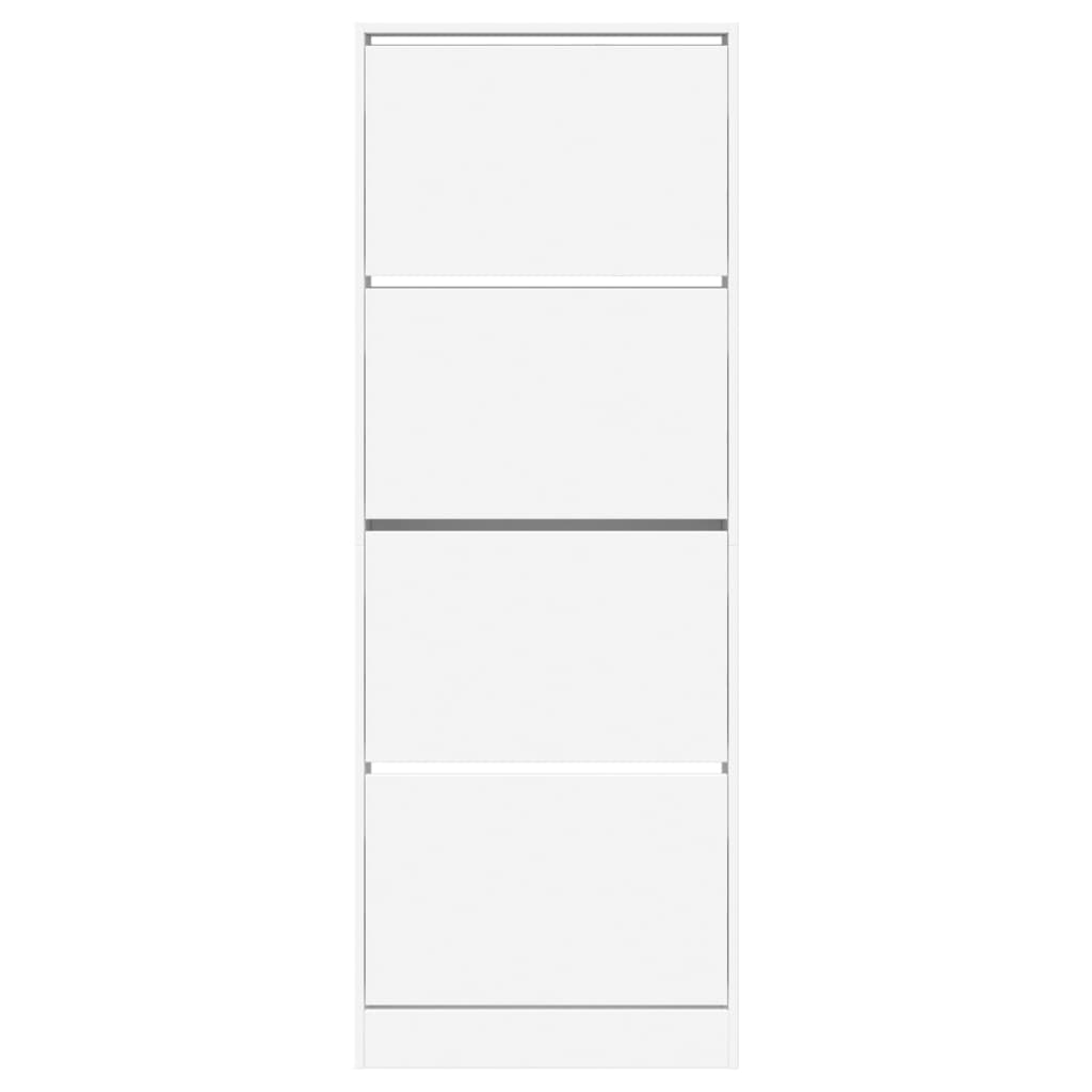 Scarpiera Bianca 60x21x163,5 cm in Legno Multistrato - homemem39