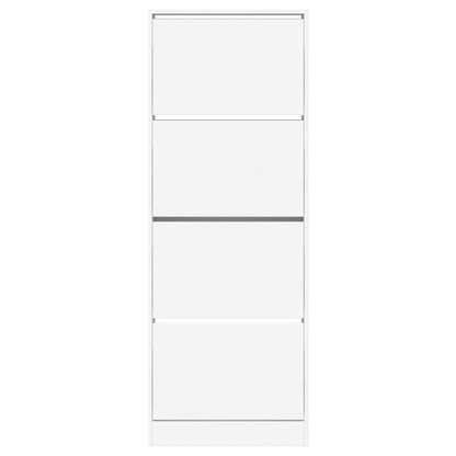 Scarpiera Bianca 60x21x163,5 cm in Legno Multistrato - homemem39