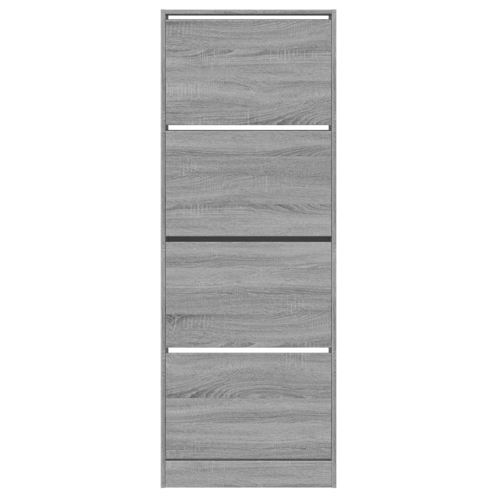 Scarpiera Grigio Sonoma 60x21x163,5 cm in Legno Multistrato